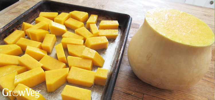 Roasting butternut squash