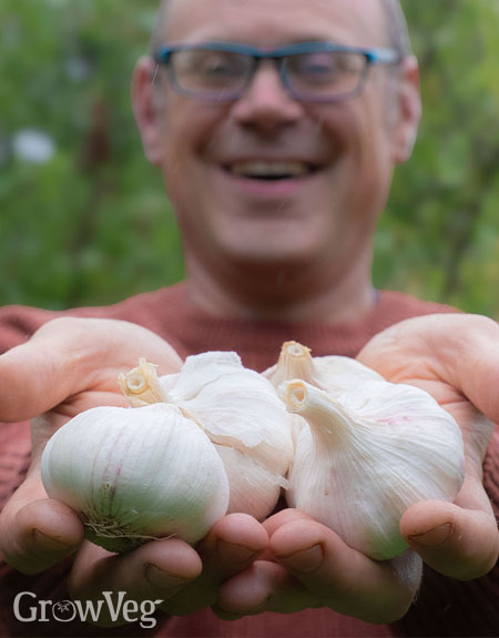 Ben with garlic