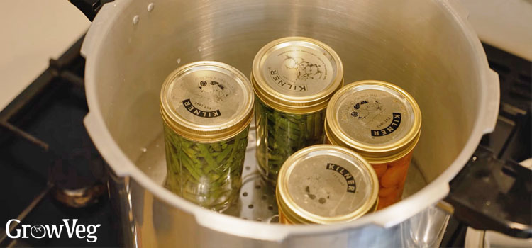 Jars in a pressure canner