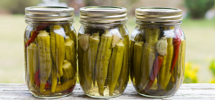 Canned okra
